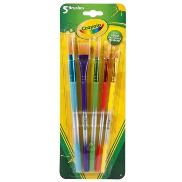 5 pinceaux de différentes tailles Crayola