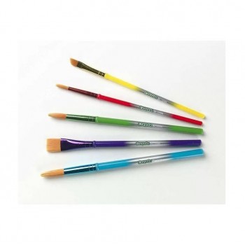 5 pinceaux de différentes tailles Crayola