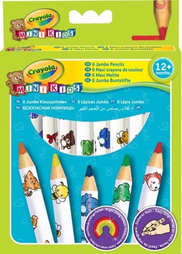 8 Maxi crayons de couleur