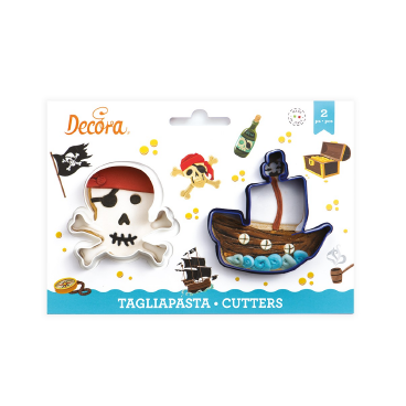 Emportes pièces pirate  bateau et crâne