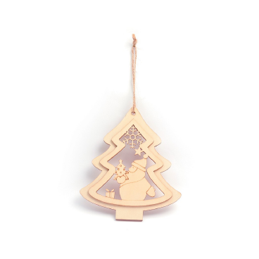 Suspension sapin de noël ajourée 130 x 110 x 7 mm - motif père noël
