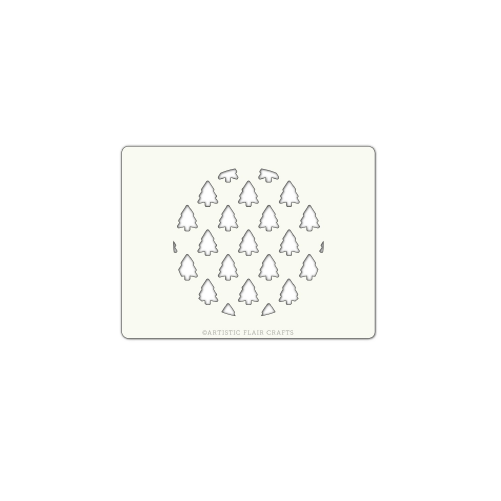 Pochoir pour pâtisseries et chocolats - motif sapins