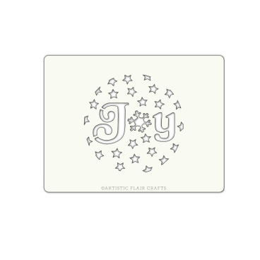 Pochoir pour pâtisseries et chocolats - motif JOY