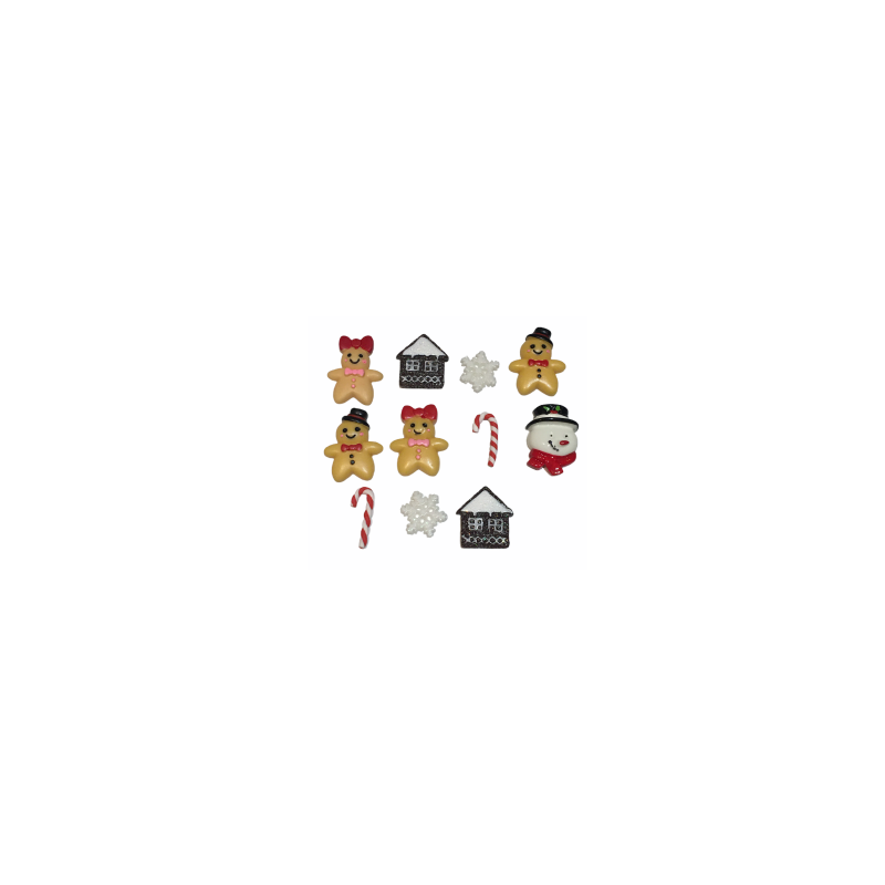 Embellissements 3D thème Noël - set de 11 pièces Embellissements 3D thème Noël - set de 11 pièces