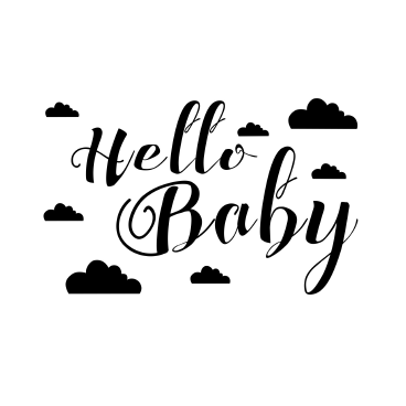 Tampon en Bois Hello Baby
