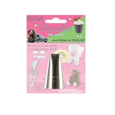 Douille double face inox pour crème de We Pam - Bûche striée ou lisse