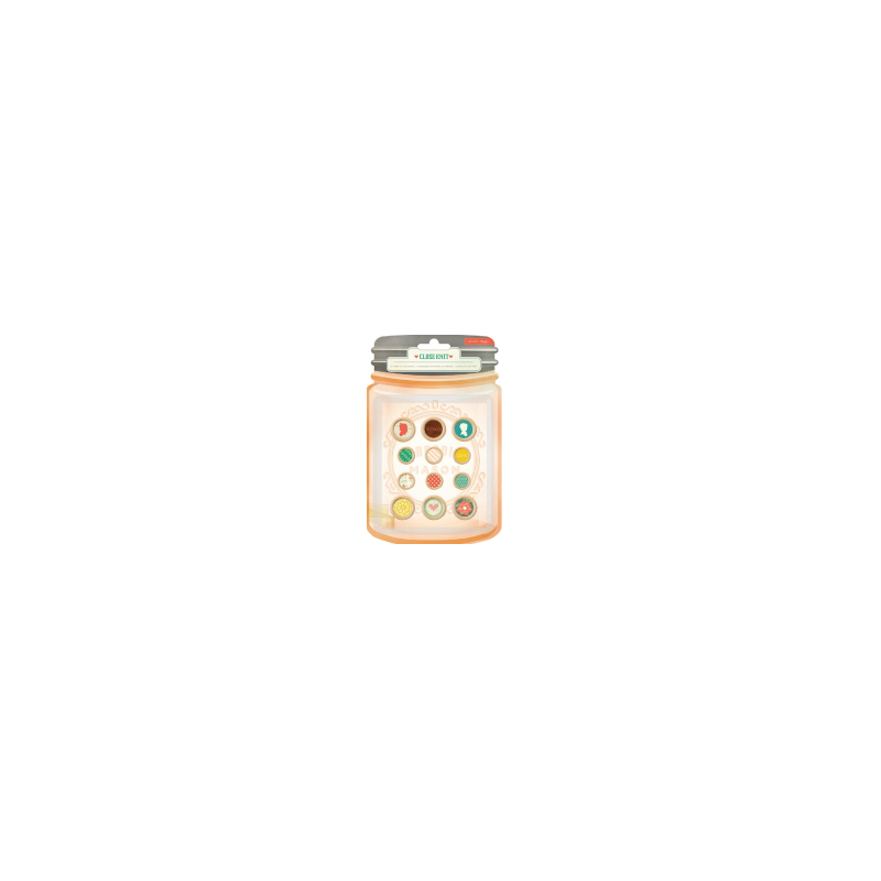 Lot de 12 boutons décoratifs en époxyde