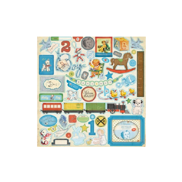 Embellissements thème vintage bébé garçon