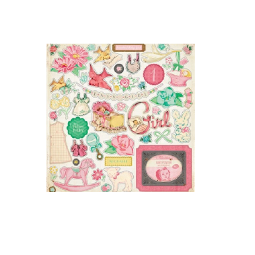Embellissements thème  vintage  Bébé fille