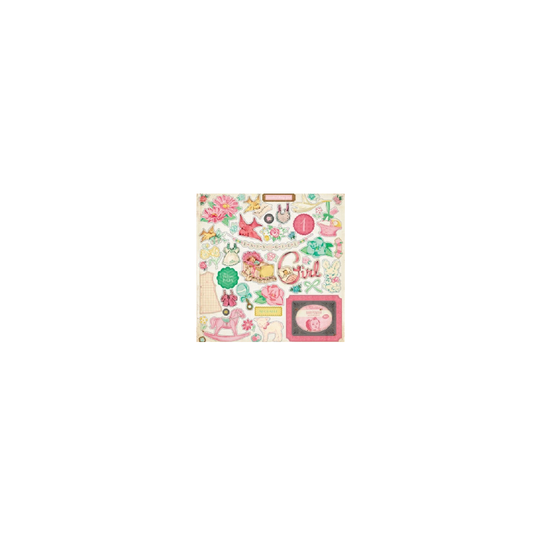 Embellissements thème vintage Bébé fille Embellissements thème vintage Bébé fille