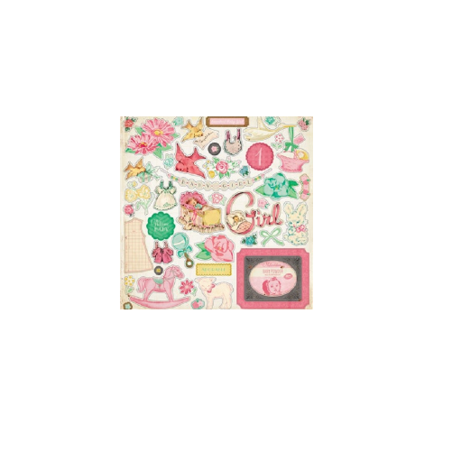 Embellissements thème  vintage  Bébé fille