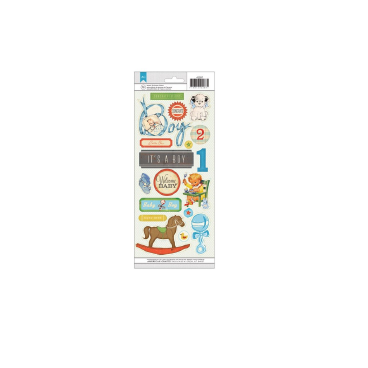 Stickers vintage baby boy - planche de Stickers sur fond transparent