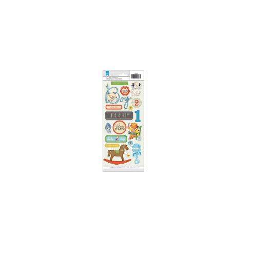 Stickers vintage baby boy - planche de Stickers sur fond transparent