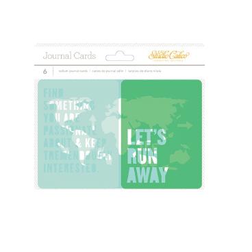 Lot de 6 cartes en papier très fin sur le thème des voyages