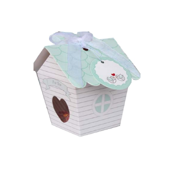 Kit boîte à confiseries nichoir à oiseaux avec ruban et étiquette