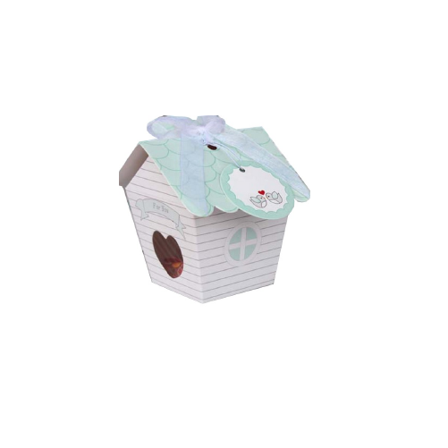 Kit boîte à confiseries nichoir à oiseaux avec ruban et étiquette