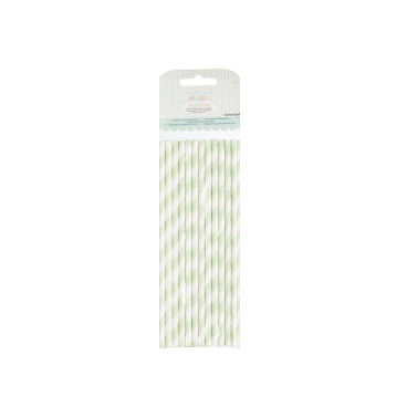 Lot de 24 pailles décorées - thème bébé