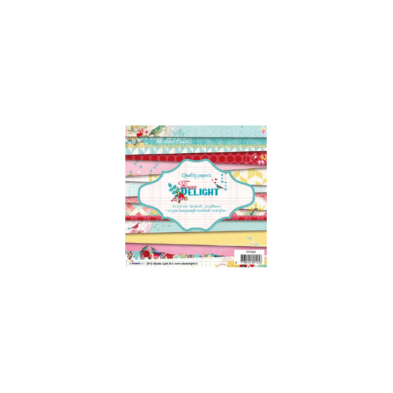 Bloc de papier / Paper pad scrapbooking - " Flower Delight " Bloc de papier / Paper pad scrapbooking - " Flower Delight "