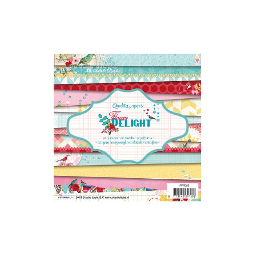 Bloc de papier / Paper pad scrapbooking  - " Flower Delight "