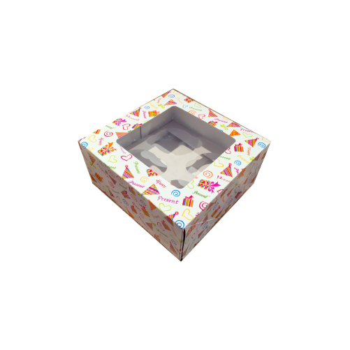 Boîte à cupcakes avec fenêtre et insert - lot de 15