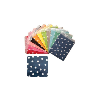 Sachet fantaisie bleu nuit imprimé pois blanc  - lot de 10
