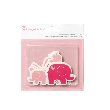 Formes découpées en carton lapin et éléphants