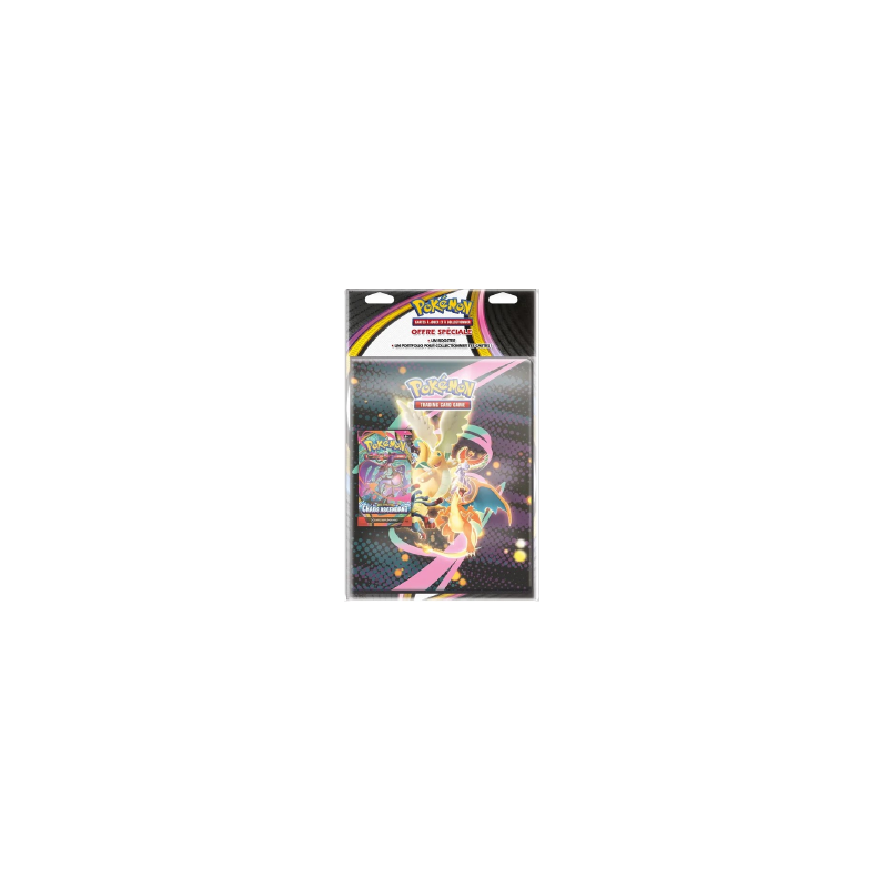 Classeur ranges cartes Pokémon et un Booster méga évolution Chaos Ascendant Classeur ranges cartes Pokémon et un Booster méga évolution Chaos Ascendant