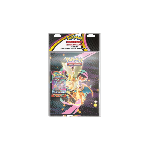 Classeur ranges cartes Pokémon et un Booster méga évolution Chaos Ascendant
