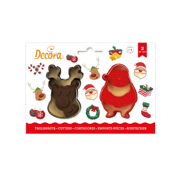 Emporte pièce renne et père Noël