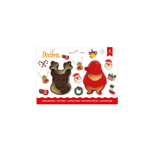 Emporte pièce renne et père Noël