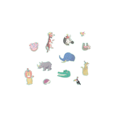 Carnet de 186 autollants animaux de la jungle savane