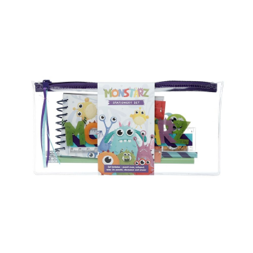 Set de papeterie thème monstres - 7 pièces