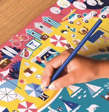 Poster à colorier Bord de Mer dès 5 ans