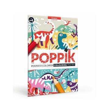 Poster à colorier Dinosaures - dès 4 ans