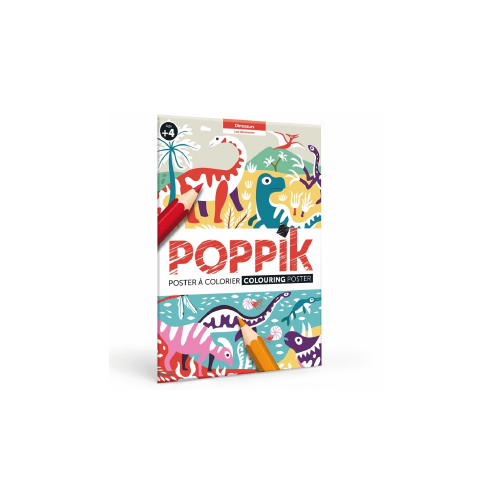 Poster à colorier Dinosaures - dès 4 ans