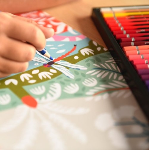 Poster à colorier Dinosaures - dès 4 ans