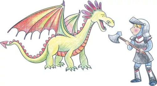 Personnages à tamponner : Chevaliers et Dragons