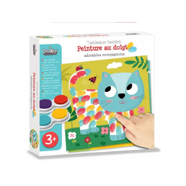 Tableaux Faciles, Peinture au doigt "Adorables Compagnons"